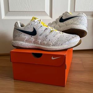 NIKE WMNS COURT AIR ZOOM VAPOR X HC TENNIS SHOES 'WHITE SPECKLED' SIZE 10 US